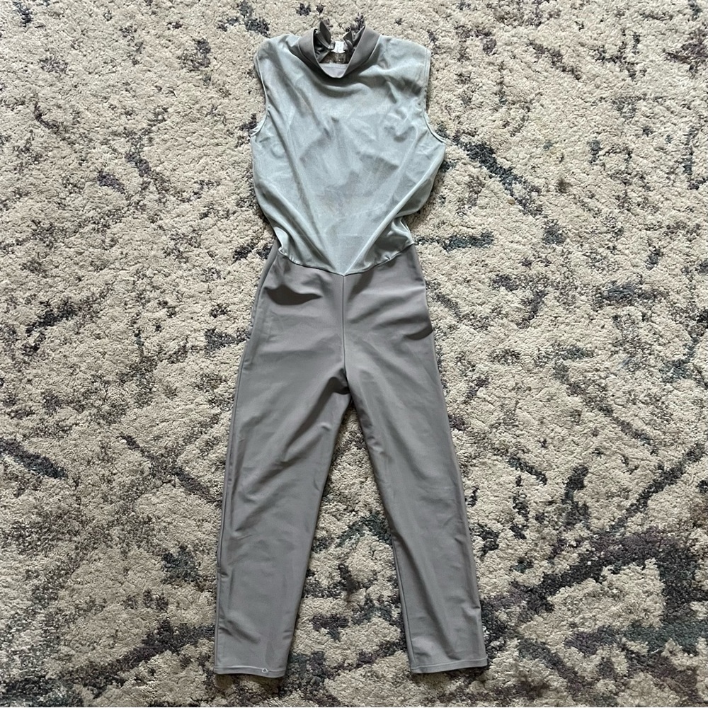 Custom Grey Unitard Dance Costume